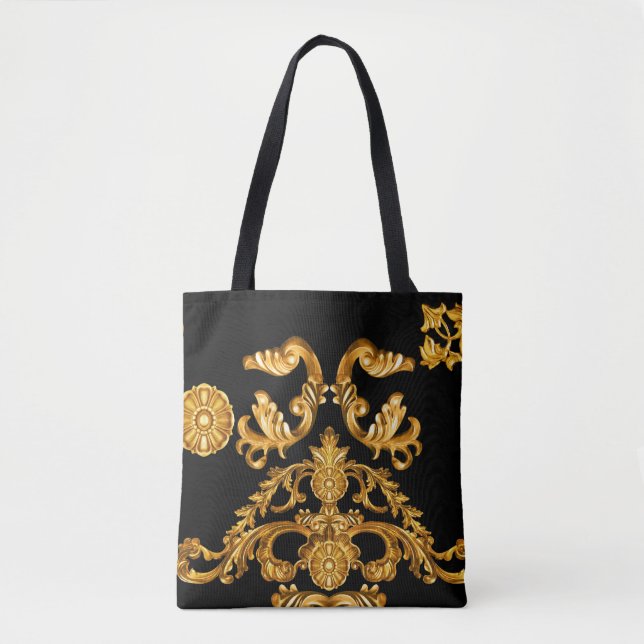Golden Baroque, Ornamental Elements. Tote Bag (Front)
