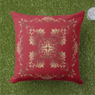 Golden Baroque. Outdoor Pillow