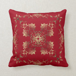 Golden Baroque. Throw Pillow