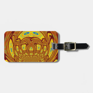 Golden Baseball Glove Luggage Tag