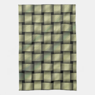 Golden Basket Weave Kitchen Towel