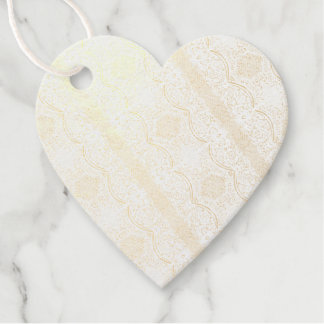 Golden Basket with Handle Favour Tags