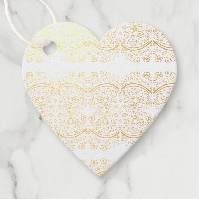 Golden Basket with Handle Favour Tags (Front)