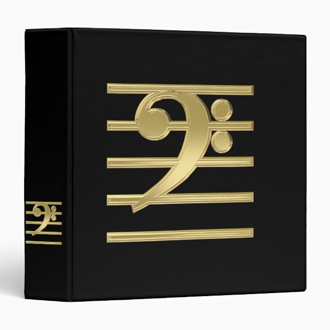 Golden bass clef binder (Front/Spine)