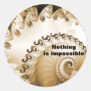 Golden Beach Shell Nothing Is Impossible Sticker