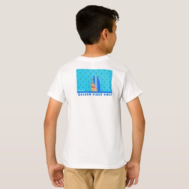 Golden Beach Vibes Only Kids’ T-Shirt (Back Full)