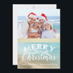 Golden Beaches Tropical Photo Christmas Card<br><div class="desc">Golden Beaches Tropical Photo Christmas Card</div>