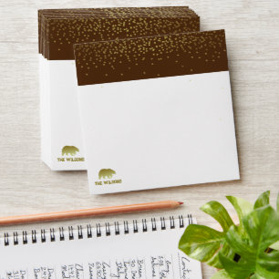 Golden Bear Golden Confetti Monogram Envelope