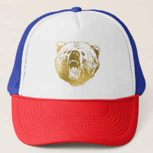 Golden Bear Men's Shirt, White and Gold Trucker Hat