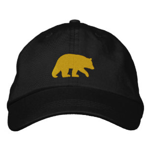 Golden Bear Silhouette Custom Embroidered Hat