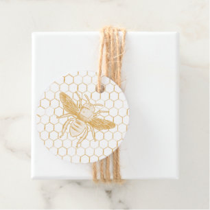 Golden Bee and Honeycomb Favour Tags