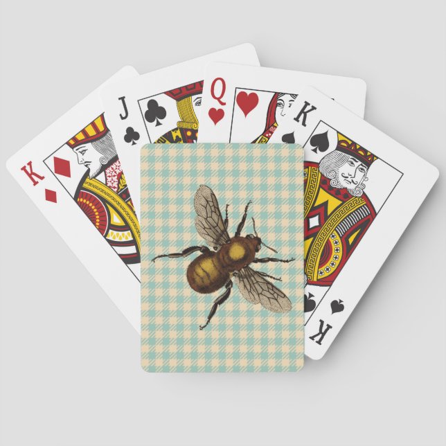 Golden Bee Art Playing Cards (Back)