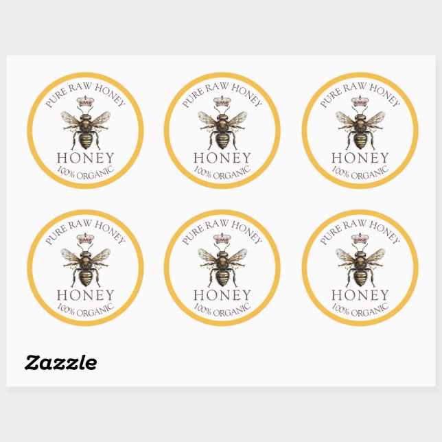 Golden Bee Honey Label (Sheet)