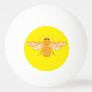 Golden bee ping pong ball