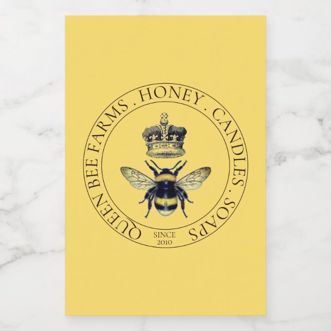 Golden Bee Product Container Label (Single Label)