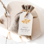 Golden Bee Watercolor Bridal Shower Favour Gift Tags<br><div class="desc">Our elegant ivory Golden Bee bridal shower tags are perfect for attaching to favours or to use as place cards. Design features a single honeybee in golden yellow watercolors, and your custom text -- guest of honour's name, event type, and date -- in chic charcoal grey. Blank backs leave room...</div>