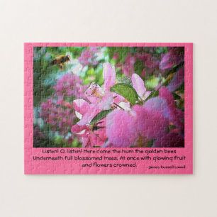 Golden Bees - Lowell Quote Jigsaw Puzzle