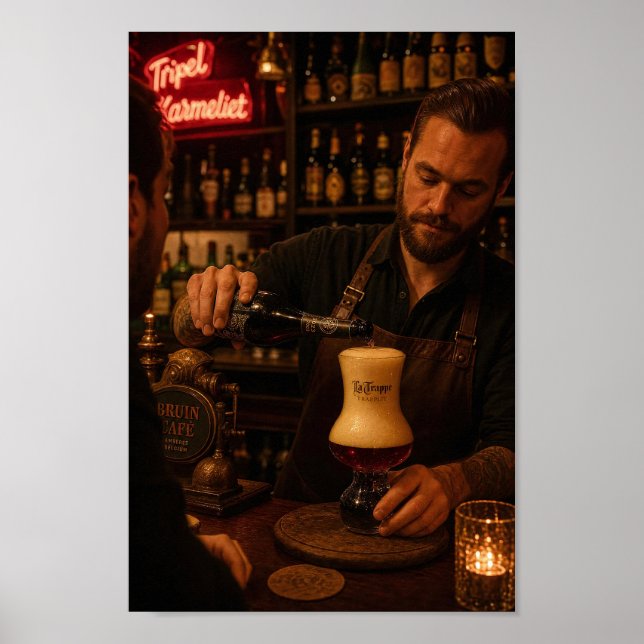 Golden Belgian Pour in Candlelight Poster (Front)