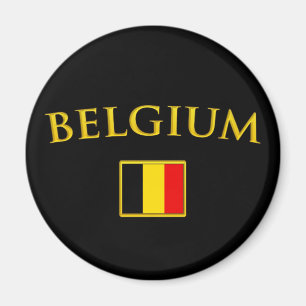 Golden Belgium Magnet