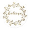 Golden Believe | Pretty Wreath Sticker