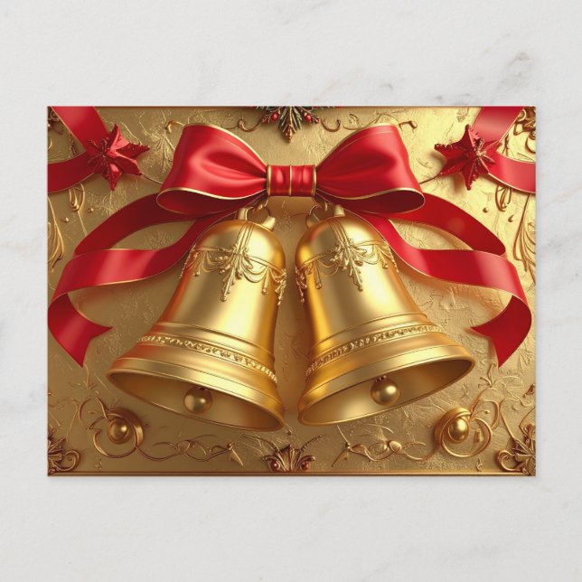 Golden Bells Holiday Postcard (Front)