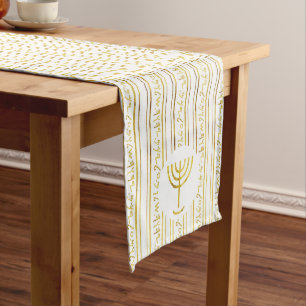 Golden Bible Quote Paleo Hebrew Saying Long Table Runner