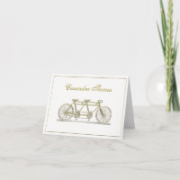 Golden Bicycle Built For Two Frame H