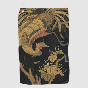 Golden Bird Japanese Classic Antique Golf Towel