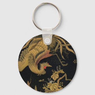 Golden Bird Japanese Classic Antique Keychain