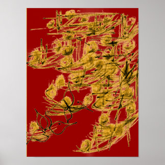Golden Birds Poster