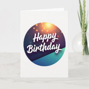 Golden Birthday Bokeh Card