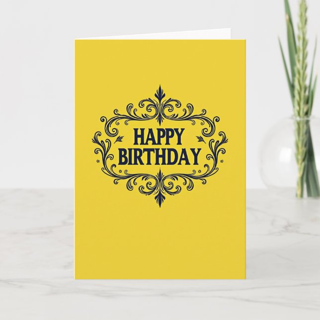 Golden Birthday Frame Card (Front)