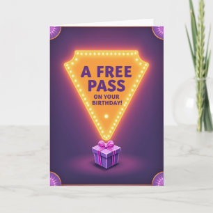 Golden Birthday Marquee Card
