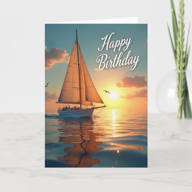 Golden Birthday Sail Card (Front)
