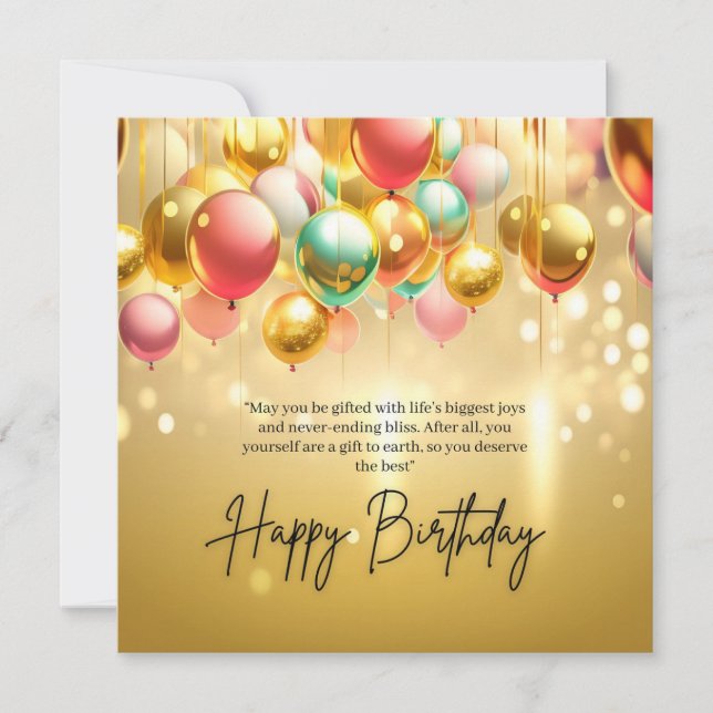 Golden Birthday Wishes (Front)