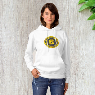 Golden Bitcoin Symbol Digital Currency Hoodie