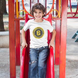 Golden Bitcoin Symbol Digital Currency T-Shirt
