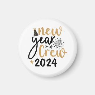 Golden & Black New Year Crew (customized year) Magnet