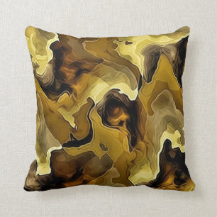 Golden Blend Throw Pillow