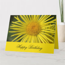 Golden Bloom Elegant Birthday Card