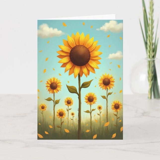 Golden Bloom Field Pattern Card (Front)