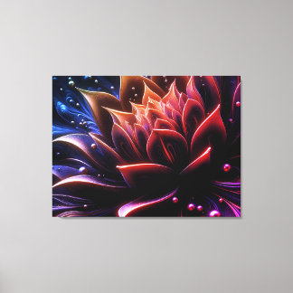 Golden Bloom in the Depths of Twilight Canvas Print