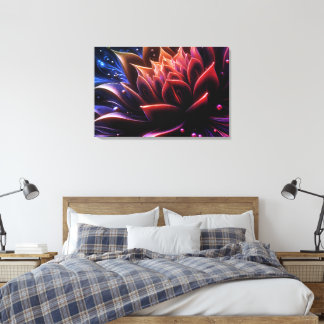 Golden Bloom in the Depths of Twilight Canvas Print