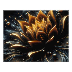 Golden Bloom in the Depths of Twilight Photo Print