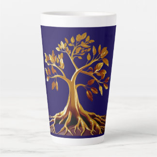 Golden Bloom Large Latte Mug