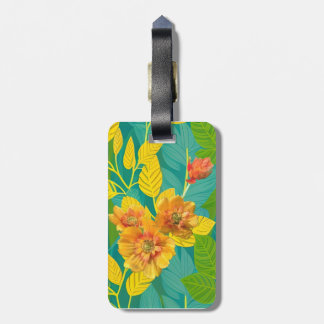 Golden Bloom on Green Foilage Luggage Tag
