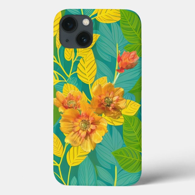 Golden Bloom on Green Foliage Case-Mate iPhone Case (Back)