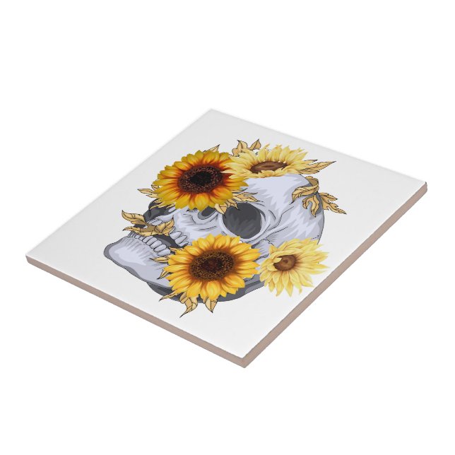 GOLDEN BLOOM SKULL TILE (Side)