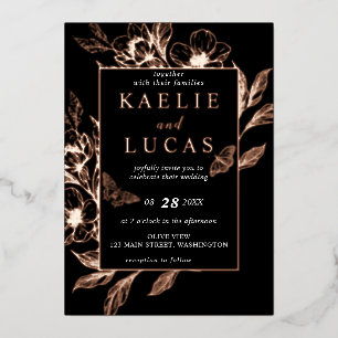 "Golden Blooms Of Love" Black Wedding
