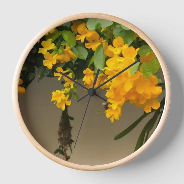 Golden Blossom Beauty Clock (Front)